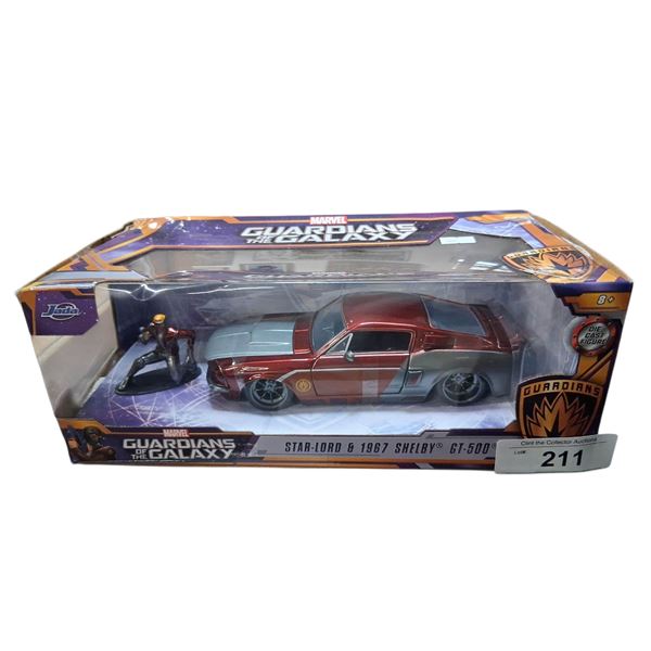 NIB 1:24 scale die cast Star Lord & 1967 Shelby GT500, Gaurdians of the Galaxy