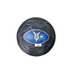 Image 1 : Custom hand painted on leather Ford V8 pinstripe sign 15" diameter