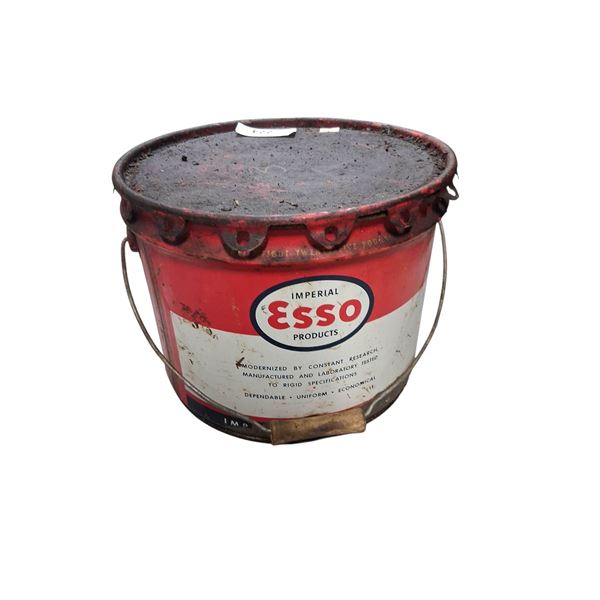 Vintage Esso grease pail full, 9"