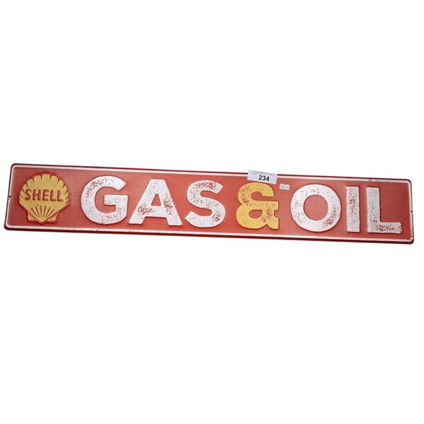 Reproduction tin Shell sign 32"x4"