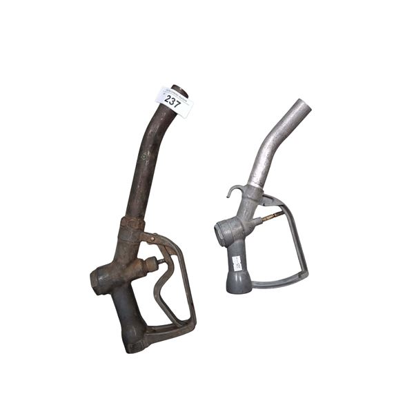 2 vintage gas pump handles