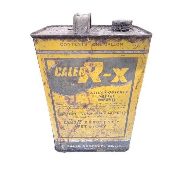 Vintage Caled R-X 1 gallontin