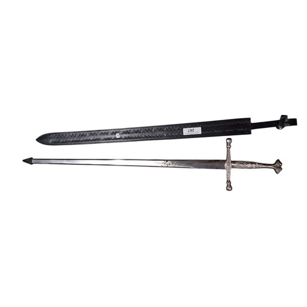Vintage sword with leather sheath 36"