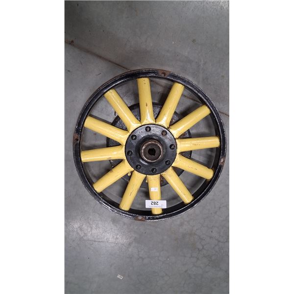 Antique wooden spoked wheel 17" diameter