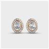 Image 1 : Gold & Lab Oval Diamond 4 Cts Ear Studs