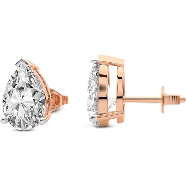 Gold & White Diamond 5.12 Cts Earrings