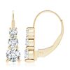 Image 3 : Gold & White Diamonds 6 Cts Drop Earrings