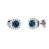 Gold Natural London Topaz Diamonds EarStuds