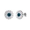 Gold Natural London Topaz Diamonds 5 Cts EarStuds