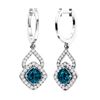 Gold Natural  London Topaz Diamonds Drop EarRings