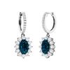 Gold Natural London Topaz Diamonds Drop EarRings