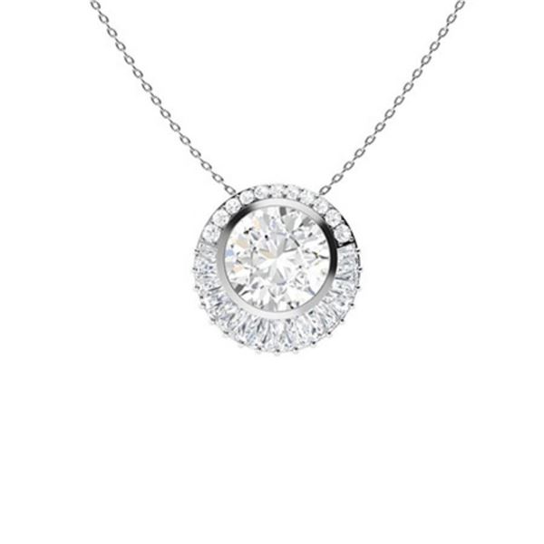 Gold & White Diamonds 3 Cts Necklace - E/VVS