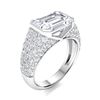 Gold & White Diamond 3.5 Cts Ring - E/VVS
