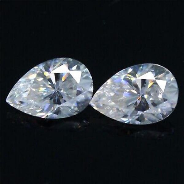 White Pear Cut  Diamond Pair 4.00 Cts - IGI Certified
