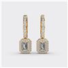 Image 1 : Gold & White Diamonds 2.50 Cts Drop EarRings