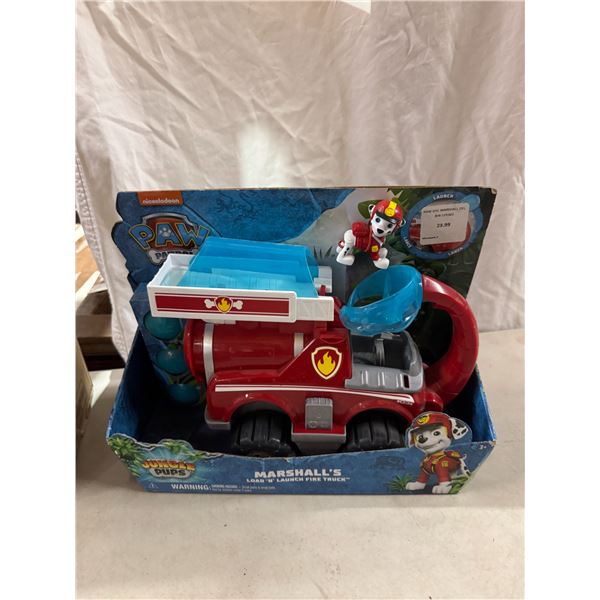 Paw patrol Marshalls load and launch Fire truck