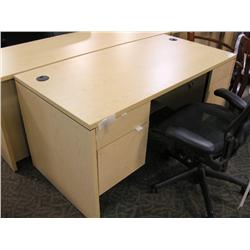 Maple  Double Pedestal  Desk