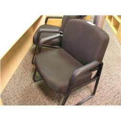 Black Overstuffed Client Chair