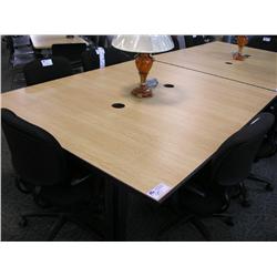 Burled Maple 6' X 7' Boardroom Table