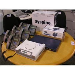 Syspine Digital Ip Phone System W/ 6 Handsets And