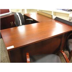 Cherry L Shaped Executive Desk