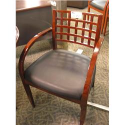 Mahogany Framed Leather Client Chair
