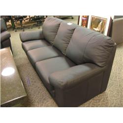 Black Leather 3 Pc Sofa Set