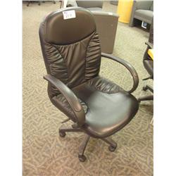 Black Leather Highback Chair