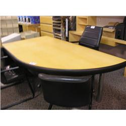 Large Maple Inlaid Executive Desk