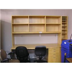 Maple Executive Desk With Hutch