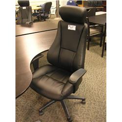 Black Leather Ergonomic Task Chair