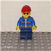 Image 1 : Blue Jacket with Diagonal Lower Pockets and Orange Stripes - Item No: cty0500a Lego