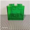 Image 1 : New - Green Coin Bank - Transparent & Compatible Blocks