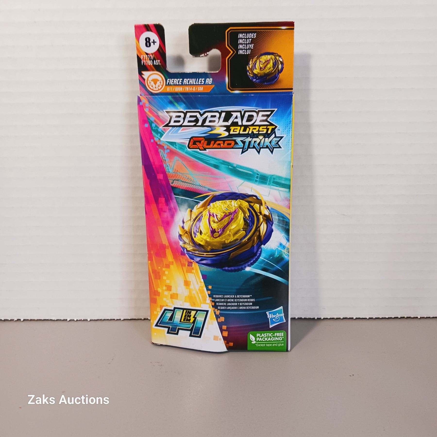 Beyblade Burst QuadStrike, Single Pack Fierce Achilles A8, Spielzeug für Kinder ab 8 Jahren