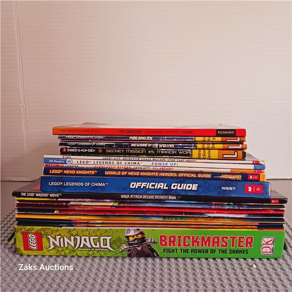 Large Lot Of Used Lego Books - Worn / Torn / Marked