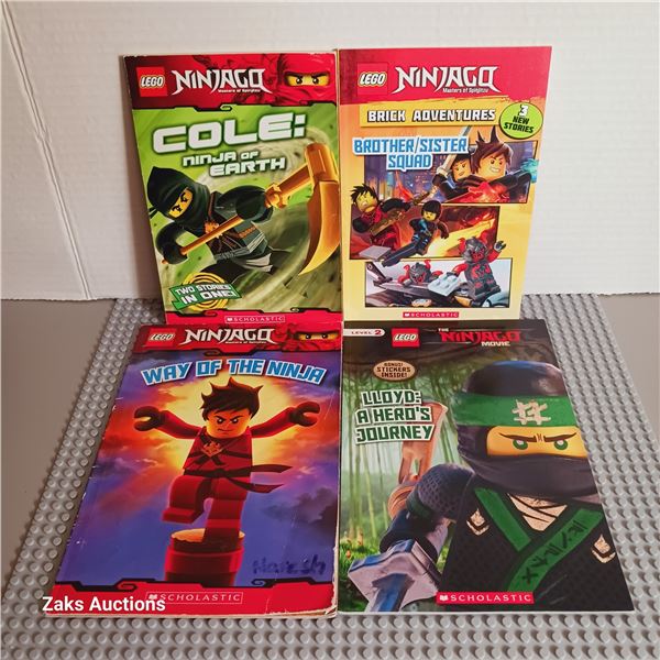 Used - Four Lego Ninjago SCHOLASTIC Books
