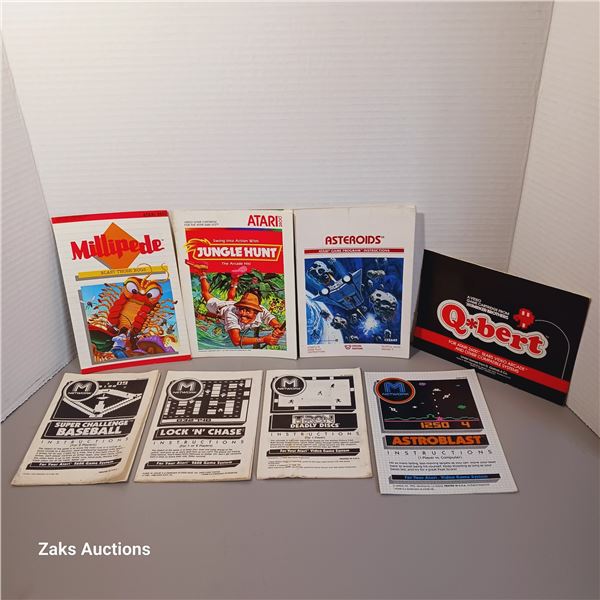 Vintage Atari Manuals, Lot of 8
