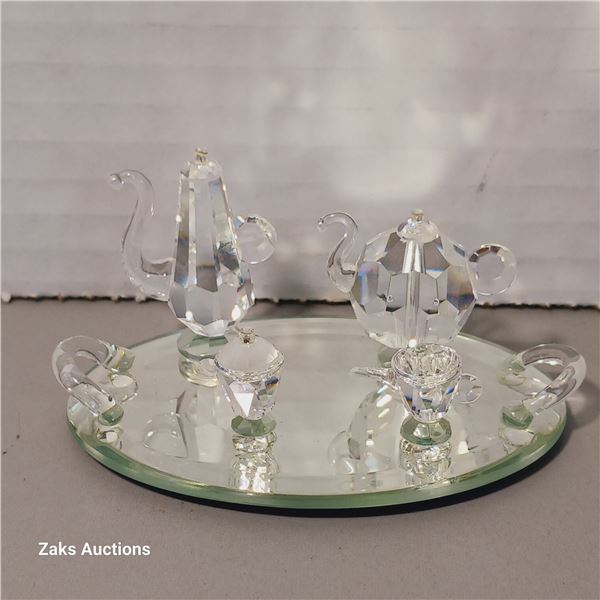 Miniature Crystal Tea Set