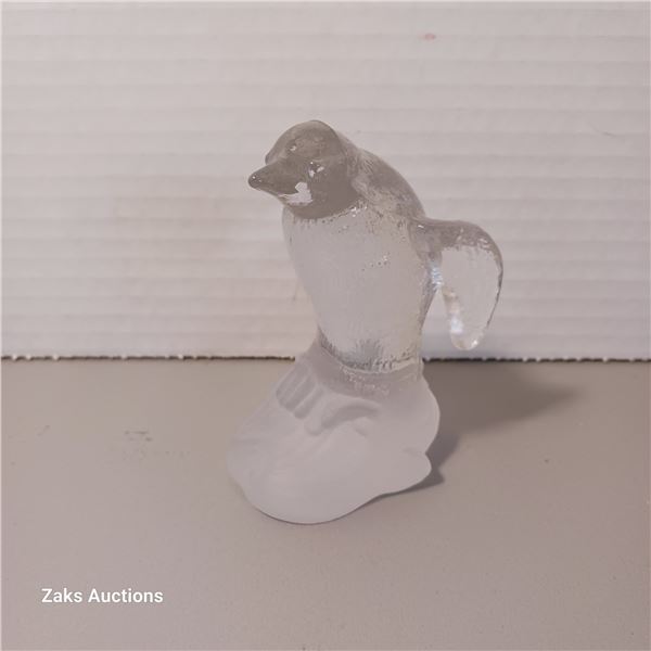 Vintage Crystal Penguin Paperweight