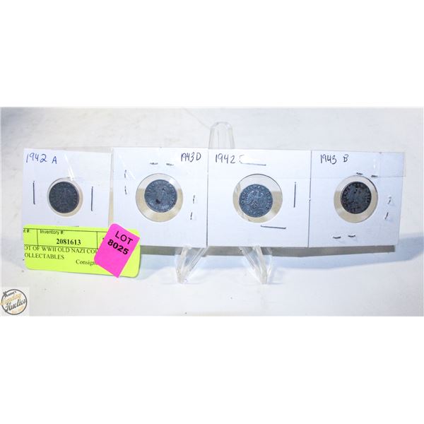 LOT OF WWII OLD NAZI COINS COLLECTABLES