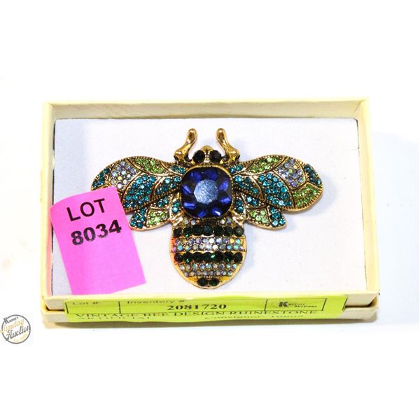 VINTAGE BEE DESIGN RHINESTONE ARTIFICIAL