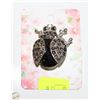 Image 1 : LADY BUG BROOCH WITH RHINESTONES AND