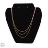 Image 1 : 10KT GOLD 18" TRIPLE STRAND 4.03G NECKLACE