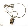 Image 1 : SMALL HAND CARVED OWL PENDANT NECKLACE