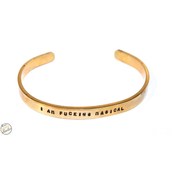 GOLD TONE "I AM FUCKING MAGICAL" BRACELET