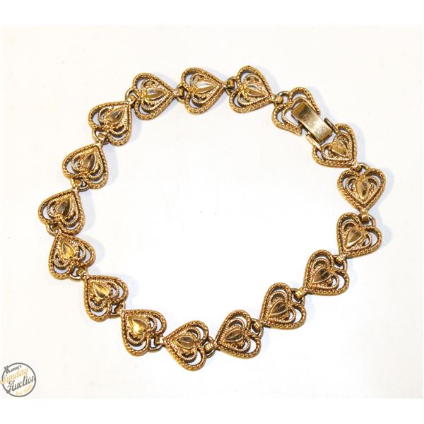 15.6G GOLD PLATED HEART THEME BRACELET