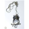 Image 1 : SILVER OWL PENDANT NECKLACE