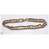 Image 1 : 13.9G GOLD PLATED JEWELED ROPE CHAIN BRACELET