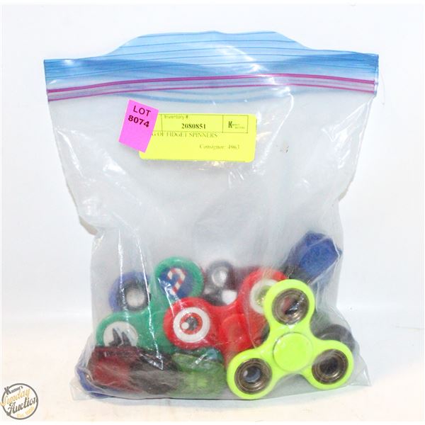 BAG OF FIDGET SPINNERS