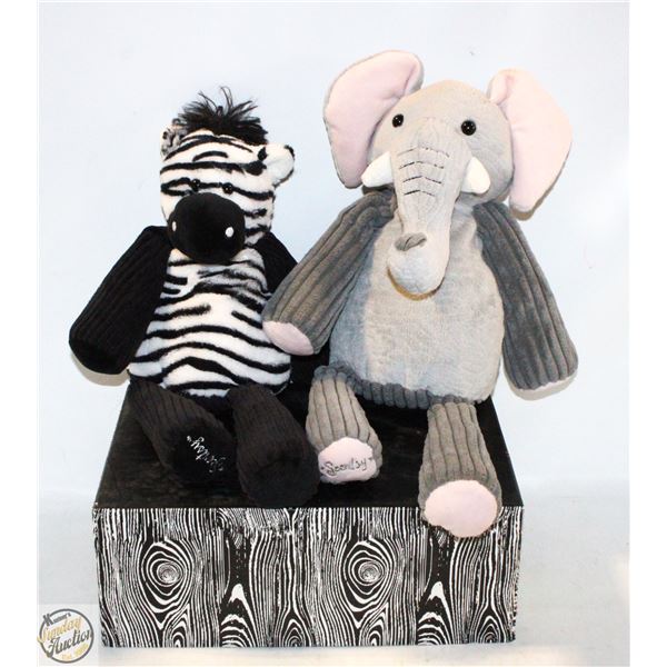 2 SCENTSY BUDDIES ZEBRA & ELEPHANT